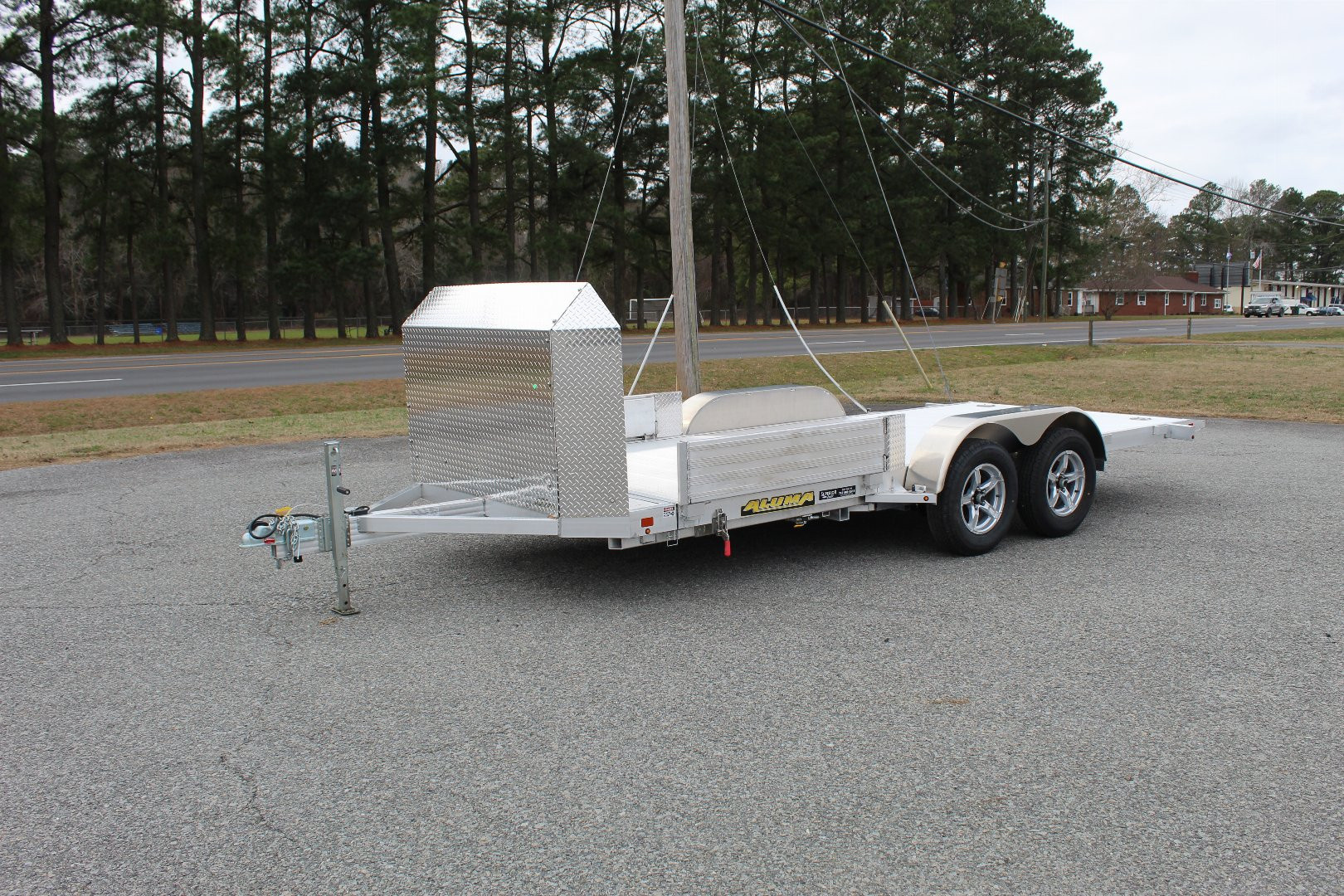 New 2025 ALUMA 8218 Low Clearance Tilt Car Trailer Car / Racing Trailer