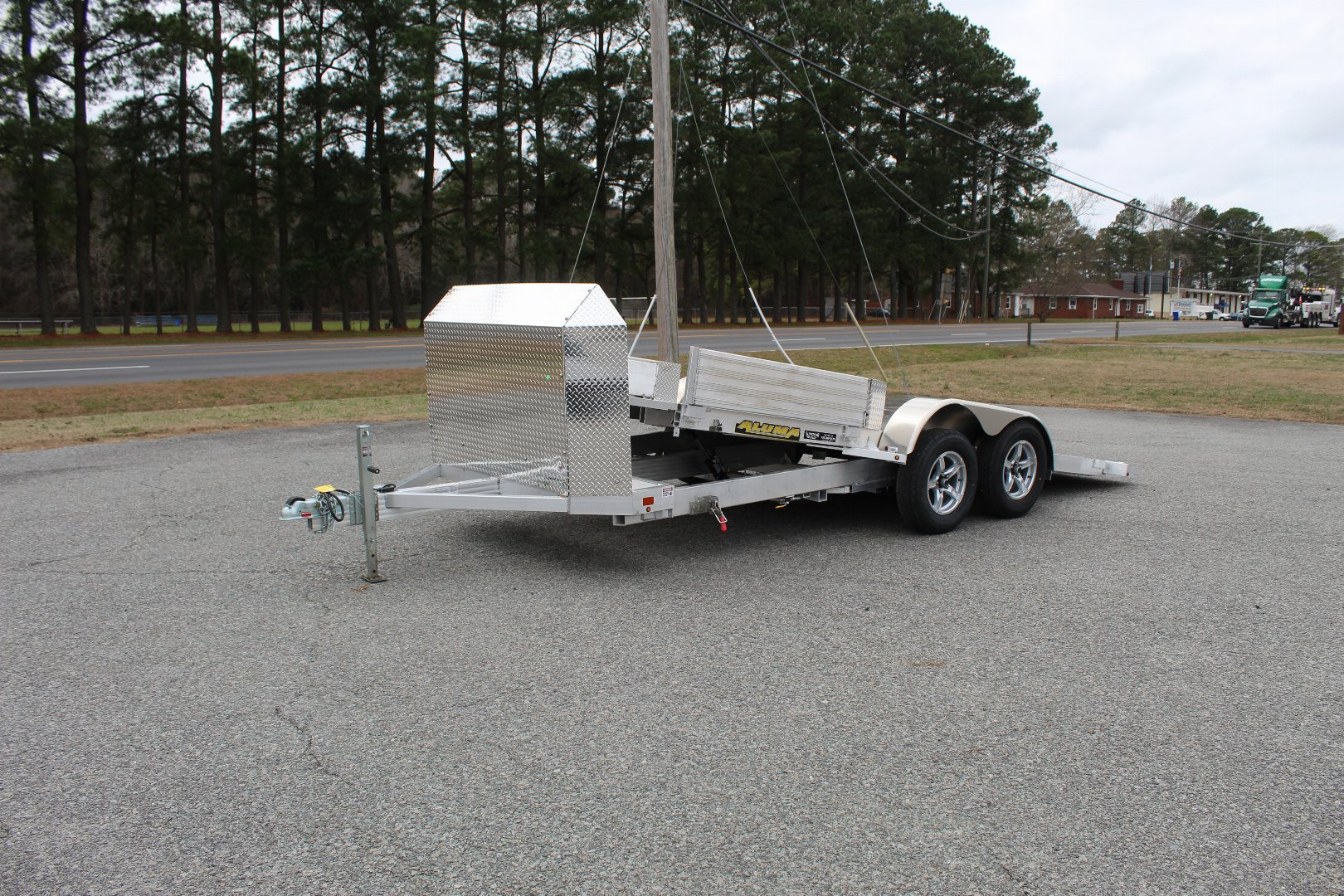 New 2025 ALUMA 8218 Low Clearance Tilt Car Trailer Car / Racing Trailer