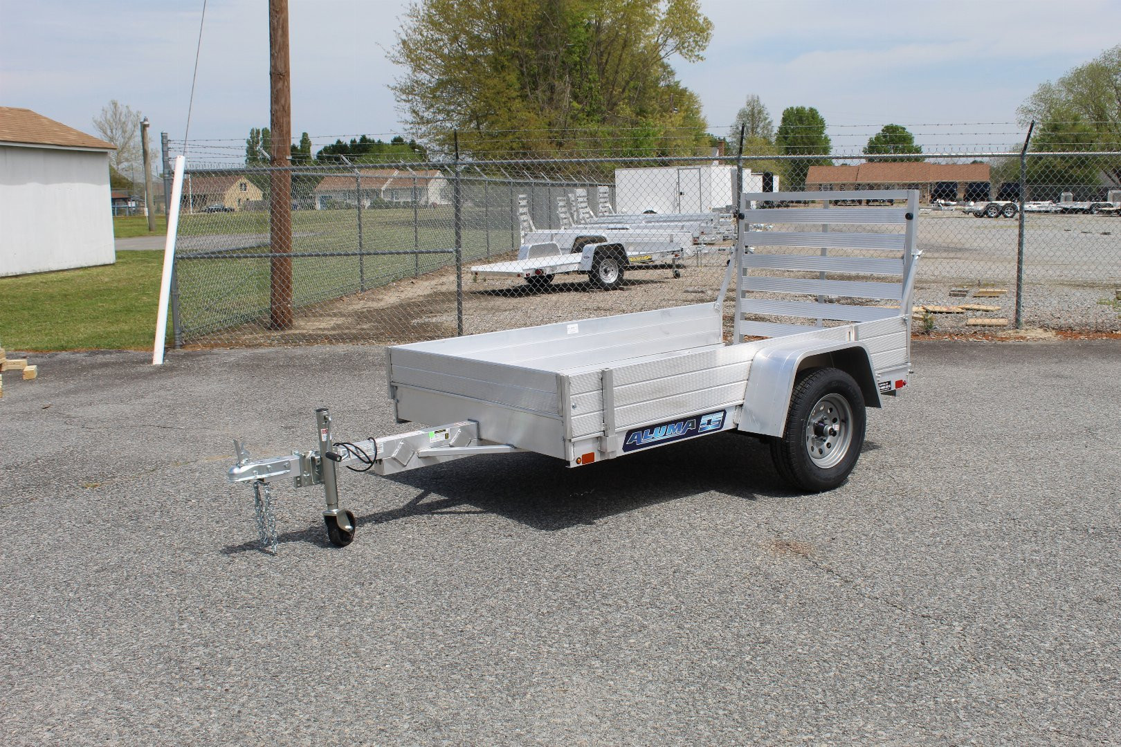 New 2025 ALUMA 548 w/ 12" Solid Sides and Tailgate Utility Trailer