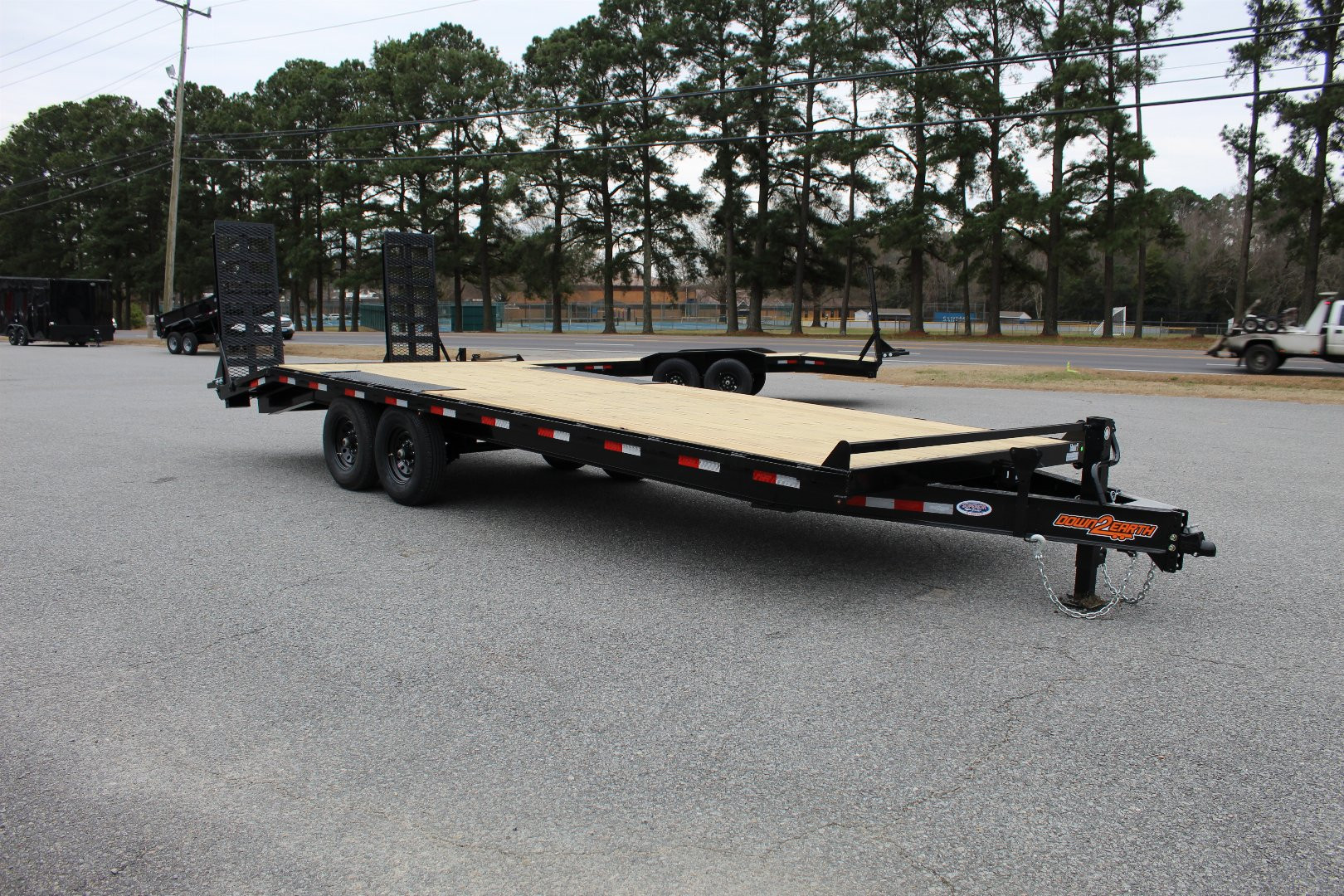 New 2024 DOWN 2 EARTH TRAILERS 24ft 14K Deckover w/ HD Fold Up Ramps ...