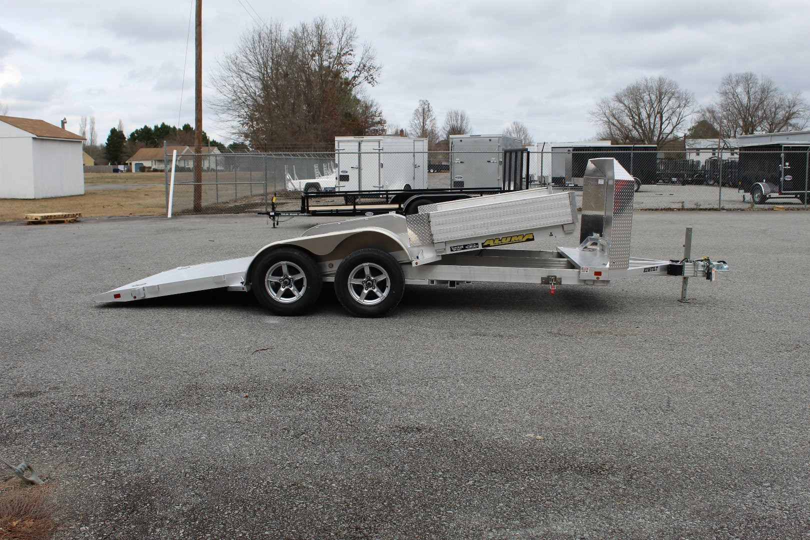 New 2024 Aluma 8216 Low Clearance Tilt Car Trailer w/ JT Package