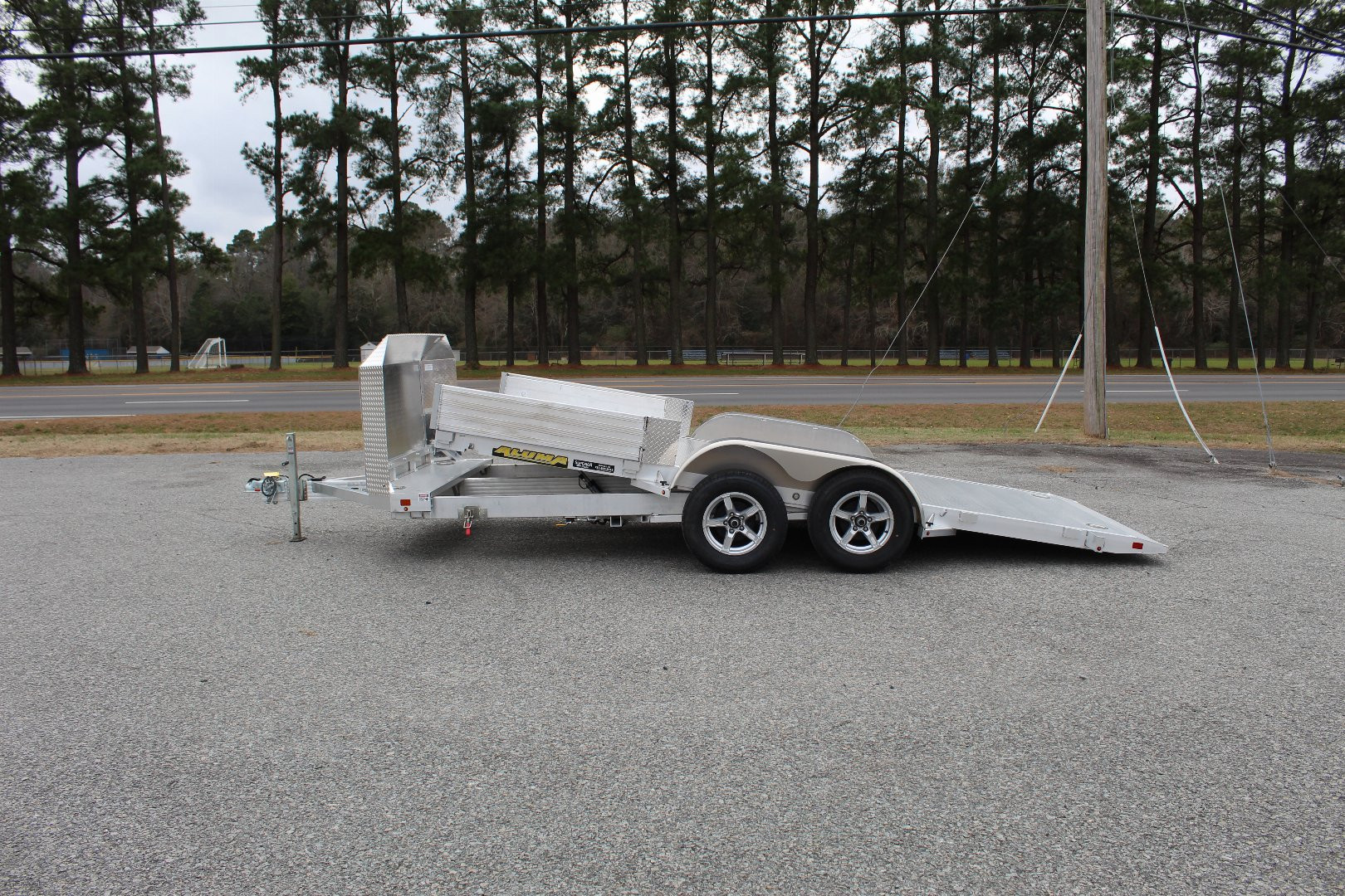 New 2024 Aluma 8216 Low Clearance Tilt Car Trailer w/ JT Package