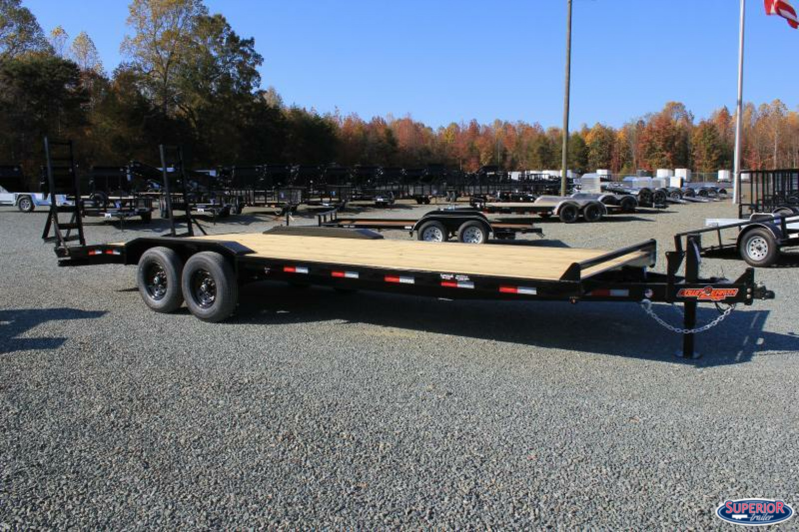 New 2025 DOWN 2 EARTH TRAILERS 24ft Equipment Trailer w/ Driver Over Fenders