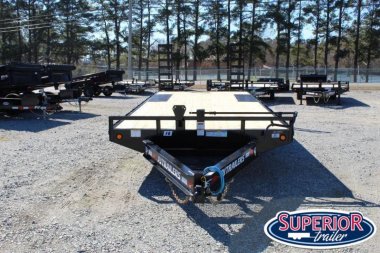 New 2023 PJ TRAILERS 22ft F8 14K w/ Fold Up Ramps Deckover Trailer