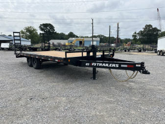 New 2024 PJ TRAILERS 20 F8 14K w/ Fold Up Ramps Deckover Trailer