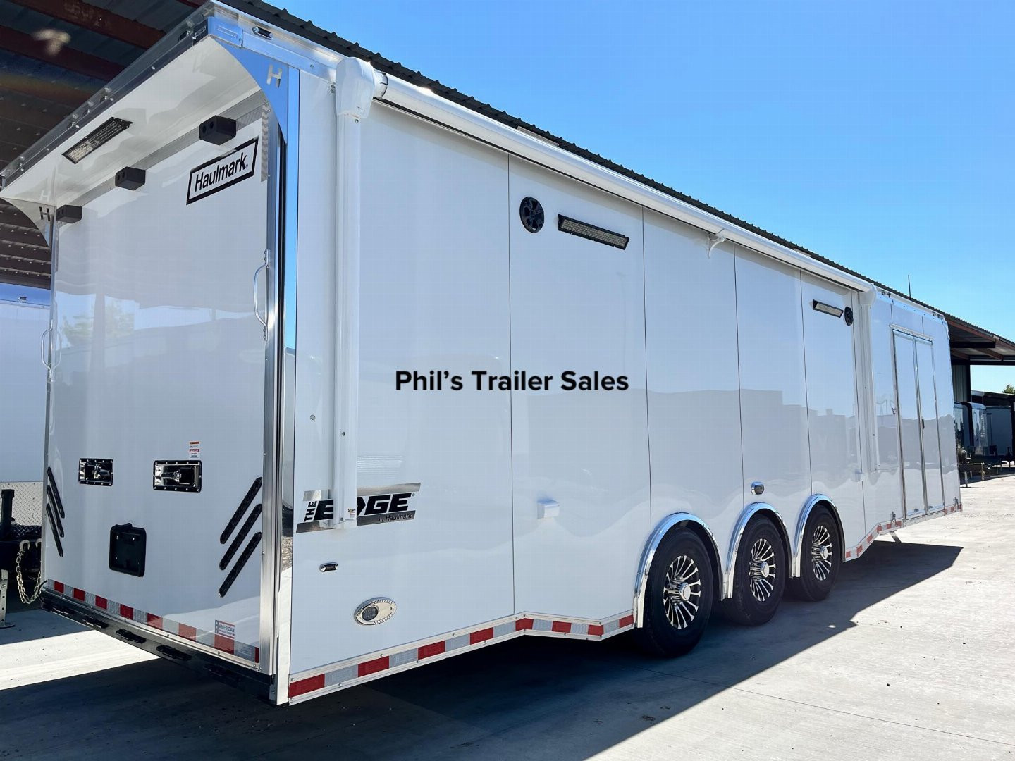 New 2024 Haulmark 8.5X34 HAULMARK EDGE PRO ELECTRIC AWNING & REAR DOORS Car / Racing Trailer