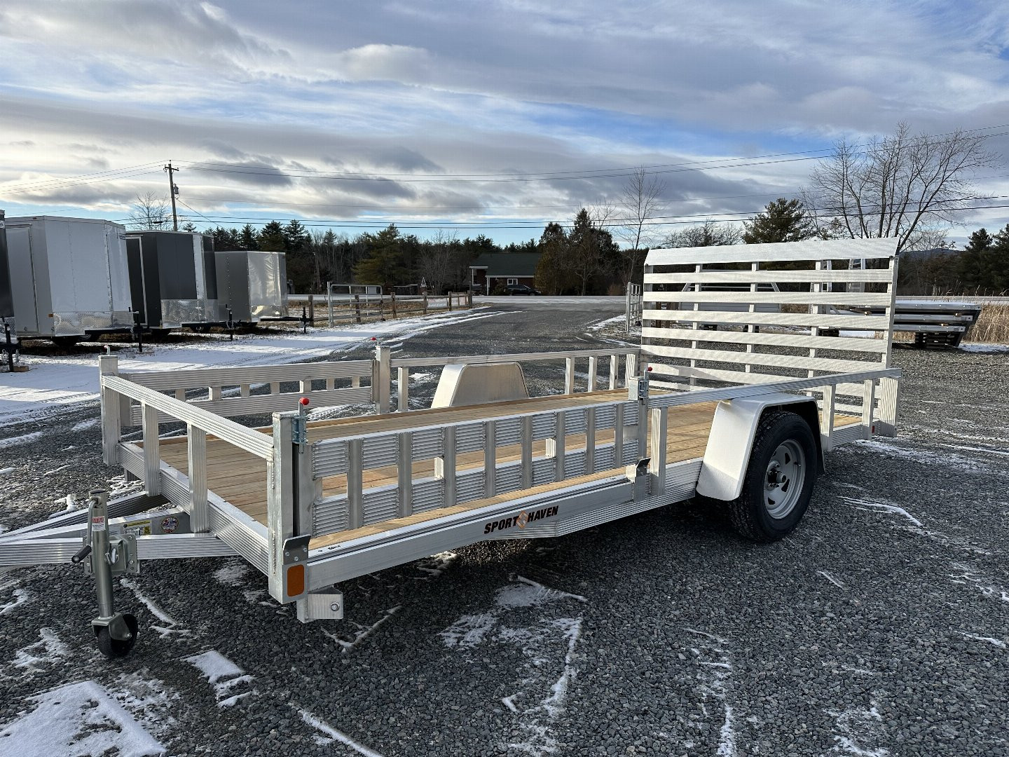 New 2025 Sport Haven AUT714 Aluminum Utility Trailer w/ Removable Ramps