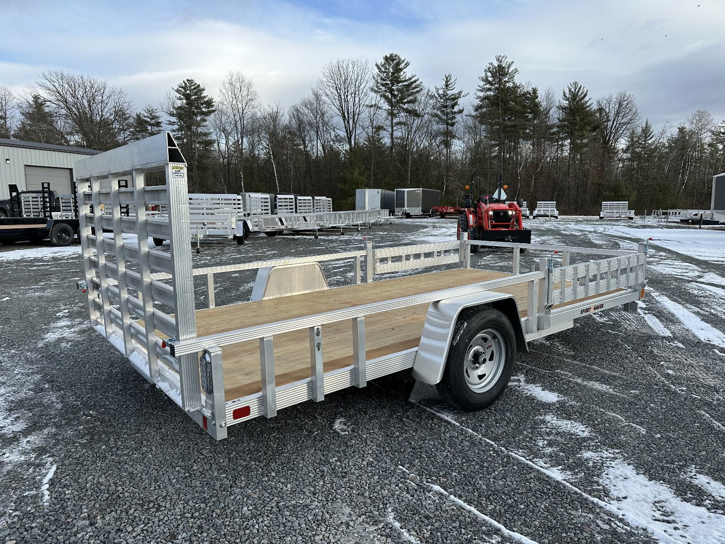 New 2025 Sport Haven AUT714 Aluminum Utility Trailer w/ Removable Ramps