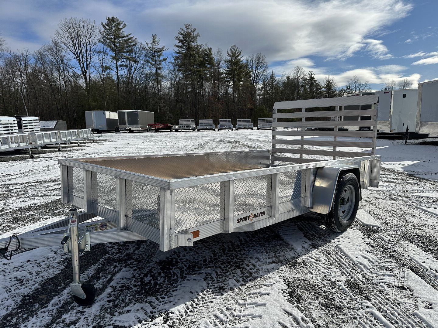 New 2025 Sport Haven AUT612 Aluminum Utility Trailer w/ Sides