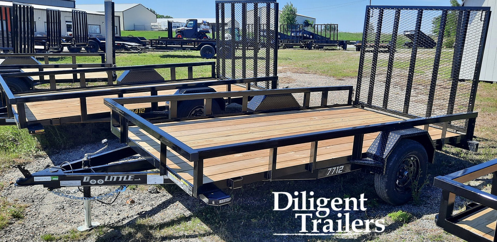 New 2025 DOOLITTLE TRAILER MFG 77" x12' Utility Trailer