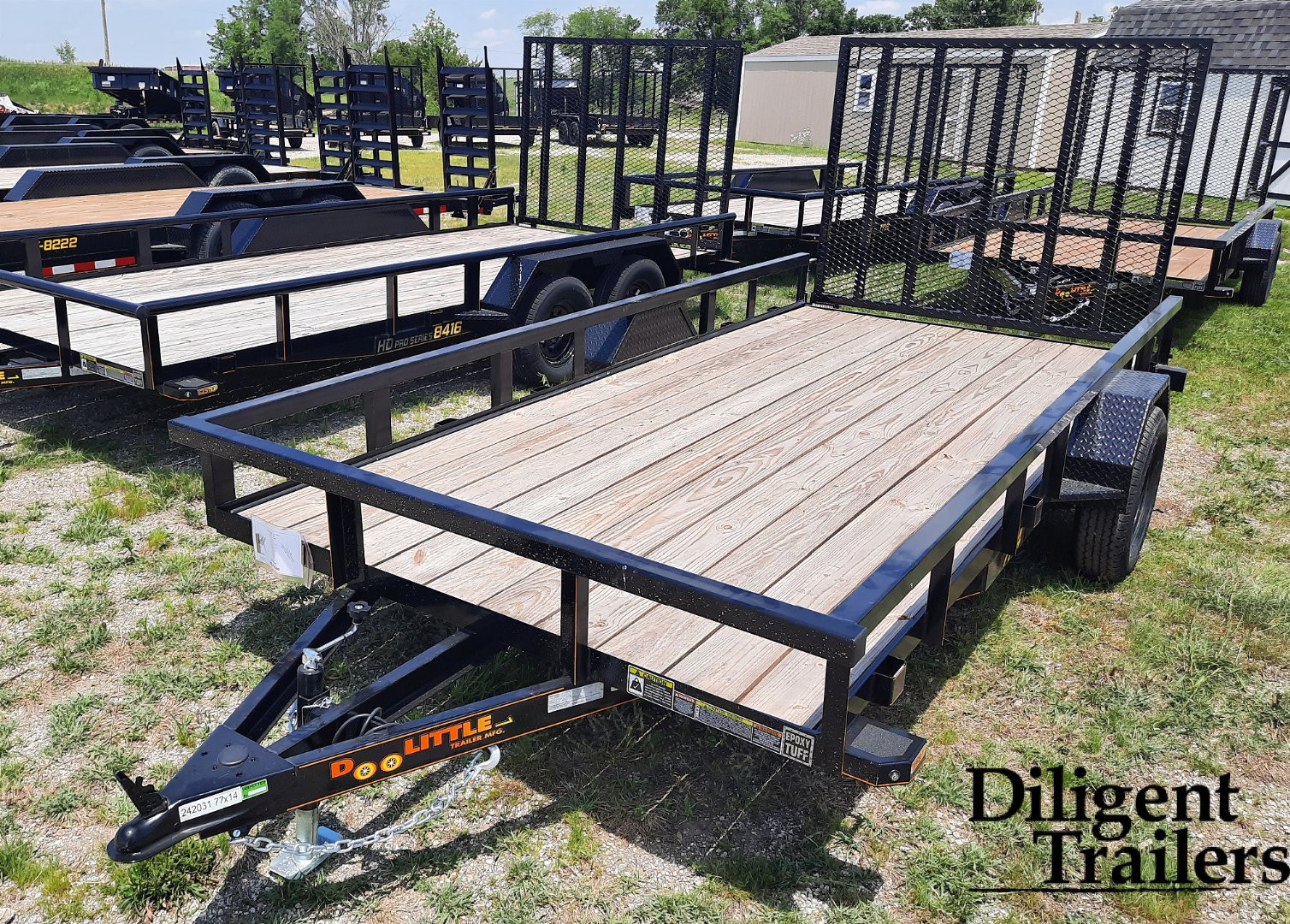 New 2024 DOOLITTLE TRAILER MFG 77 x14' Utility Trailer Utility Trailer