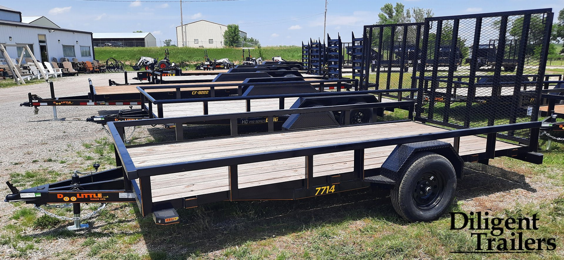 New 2024 DOOLITTLE TRAILER MFG 77 x14' Utility Trailer Utility Trailer