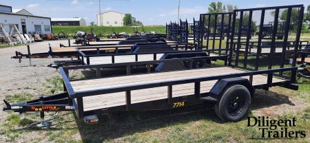 New 2024 DOOLITTLE TRAILER MFG 77 x14' Utility Trailer Utility Trailer