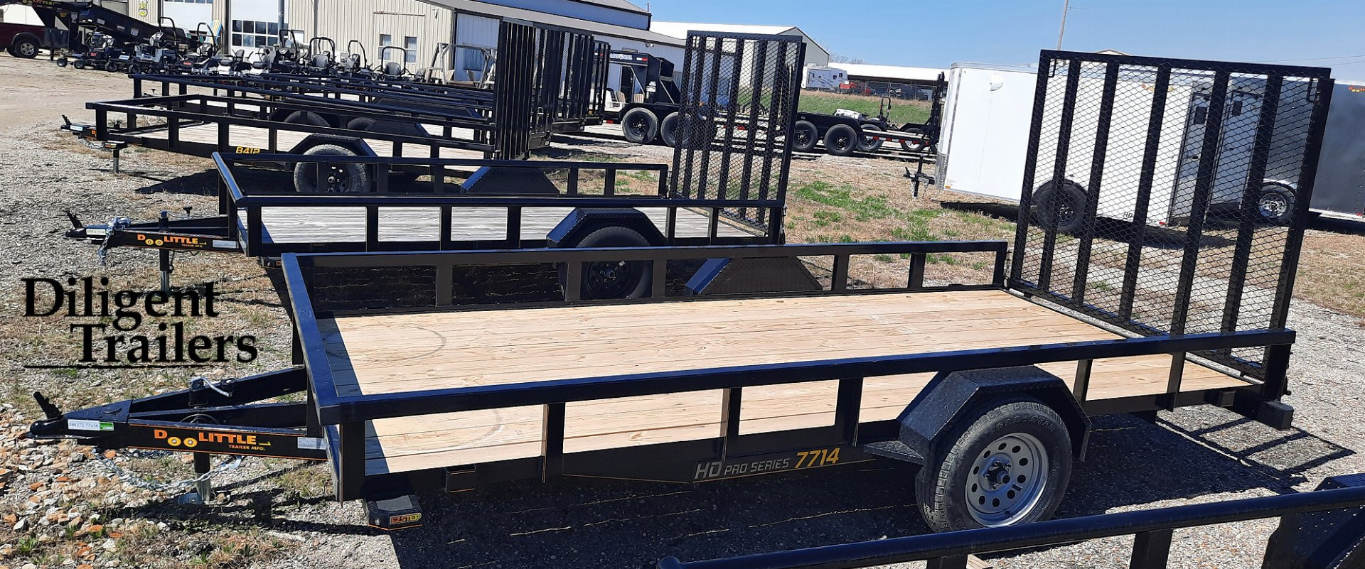 New 2024 DOOLITTLE TRAILER MFG 77 x14' Utility Trailer Utility Trailer