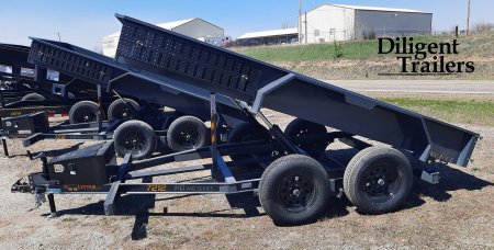 New 2024 DOOLITTLE TRAILER MFG 72" x12' Micro Dump Trailer Dump Trailer