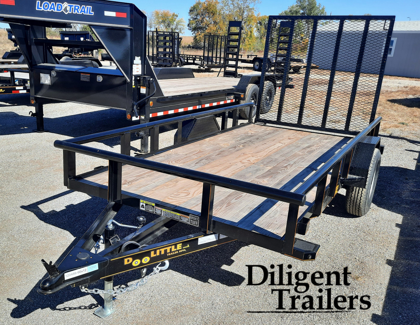 New 2024 DOOLITTLE TRAILER MFG 66" x12' Utility Trailer Utility Trailer
