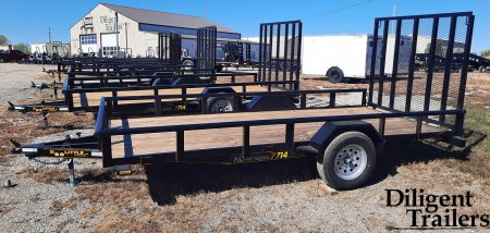New 2024 DOOLITTLE TRAILER MFG 77 x14' Utility Trailer Utility Trailer