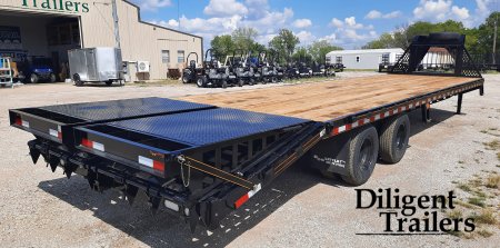 New 2024 DOOLITTLE TRAILER MFG 102" x32' Gooseneck Deckover Equipment Trailer