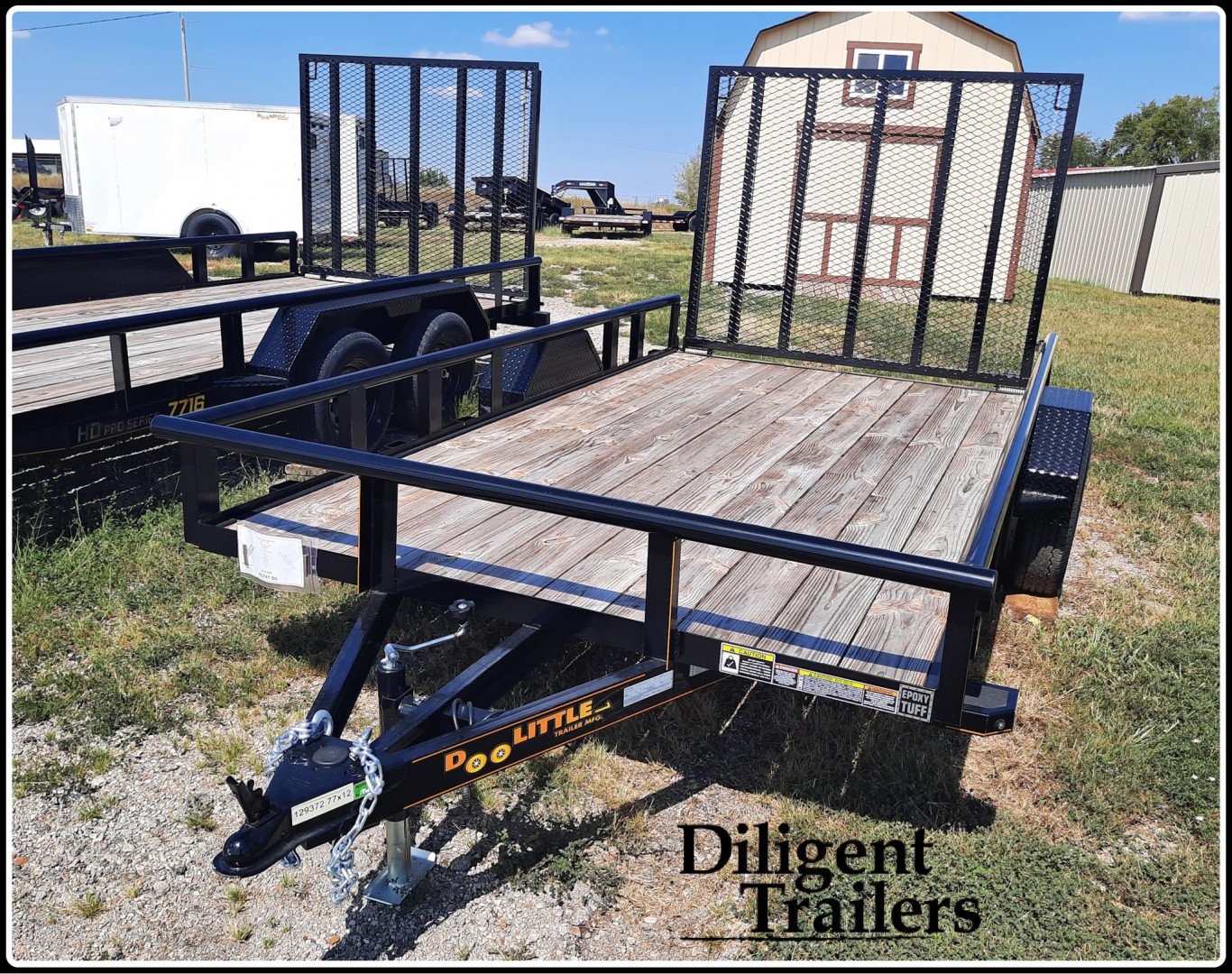 New 2024 DOOLITTLE TRAILER MFG  77" x12' Utility Trailer Utility Trailer