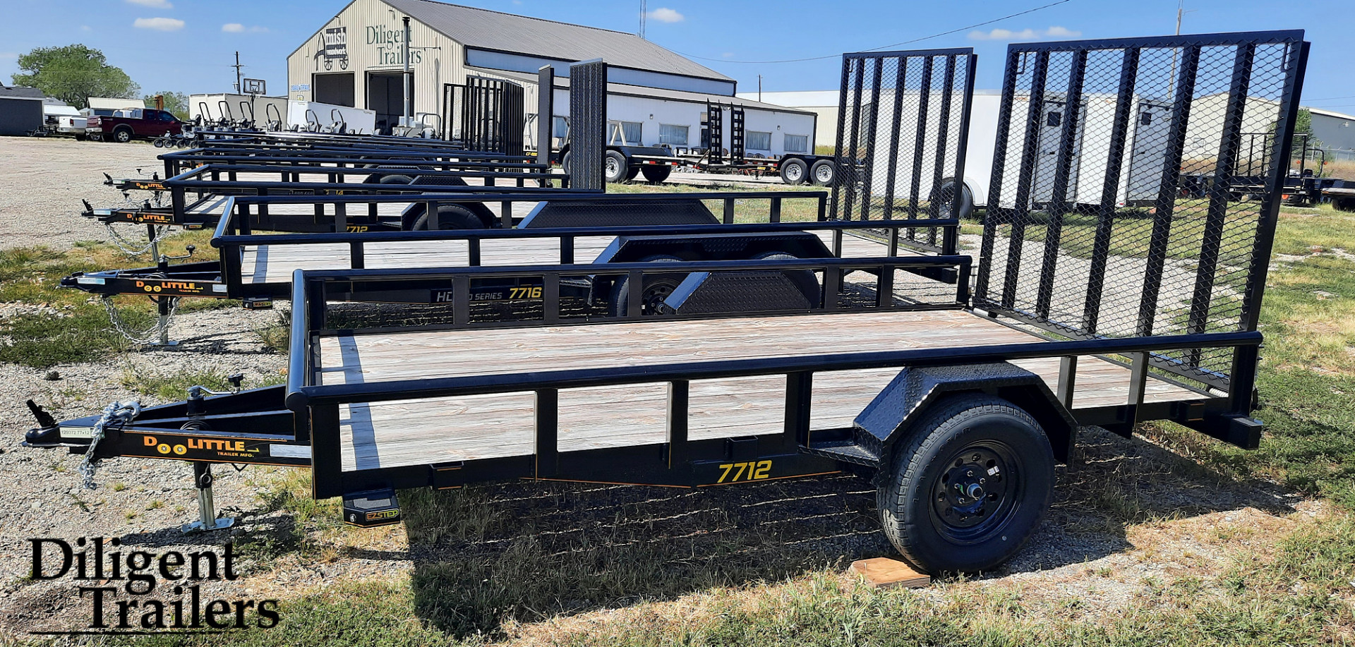 New 2024 DOOLITTLE TRAILER MFG  77" x12' Utility Trailer Utility Trailer