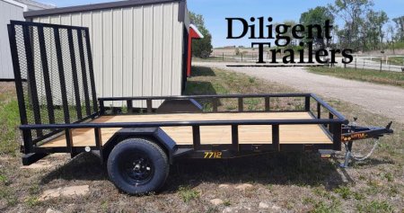 New 2023 Doolittle Trailer Mfg 77" x12' Single Axle 3.5K Utility Trailer