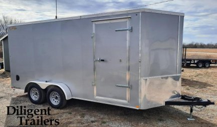 New 2022 DooLittle Trailer 7'x16' Tandem Axle 7K Enclosed Cargo Trailer