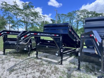 New 2026 IRON BULL 83 X 16 GOOSENECK DUMP TRAILER W/ 8K AXLES AND 16 PLY TIRES