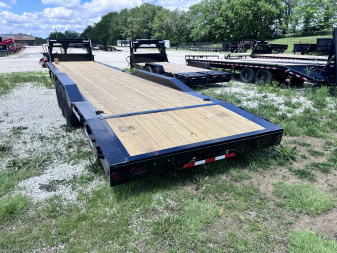 New 2026 IRON BULL 102 X 40 GOOSENECK EQUIPMENT TRAILER W/ TRIPLE AXLES AND DRIVE OVER FENDERS