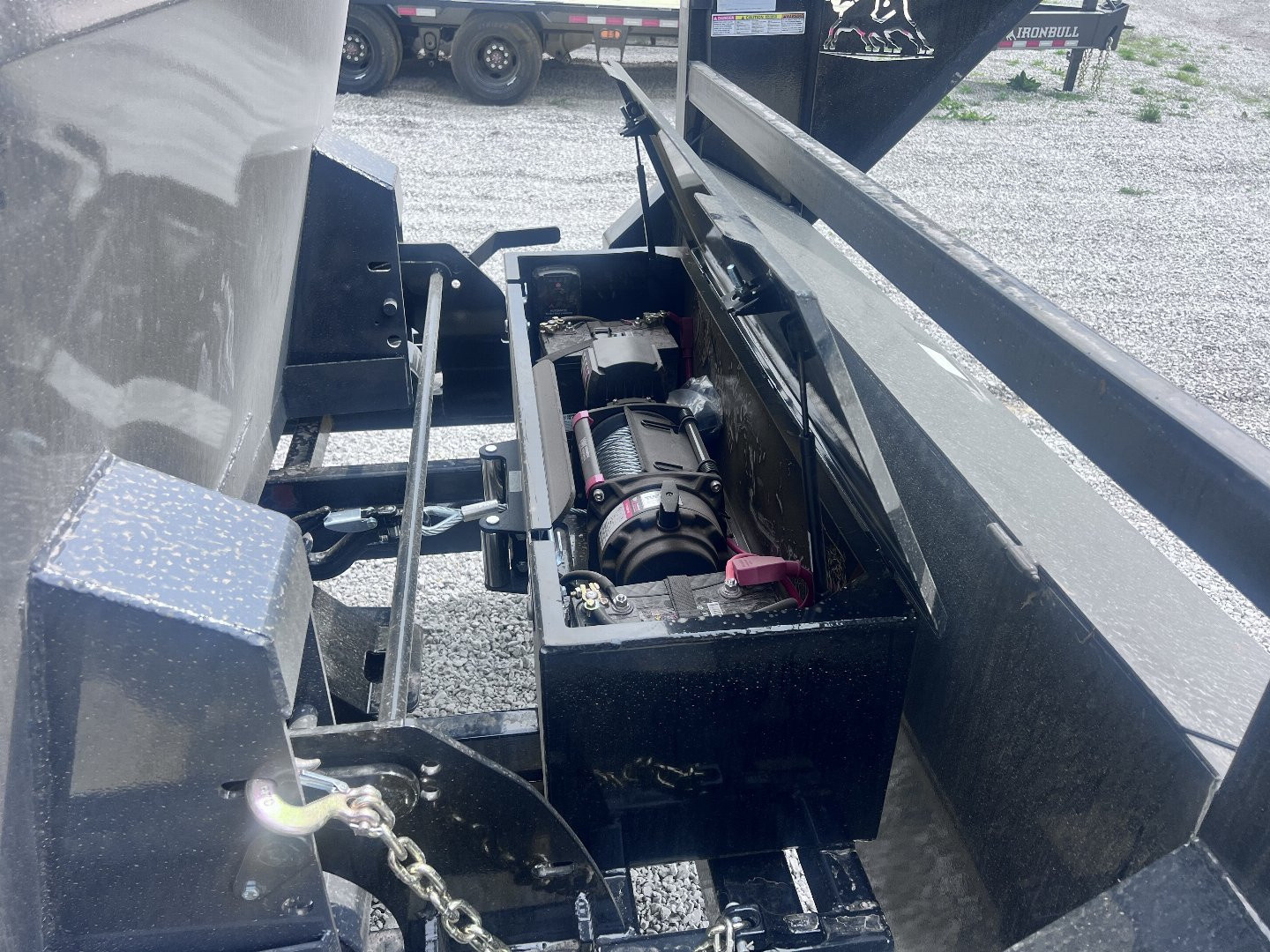 New 2026 IRON BULL 83x16 GOOSENECK ROLL OFF DUMP TRAILER W/ 1 BIN