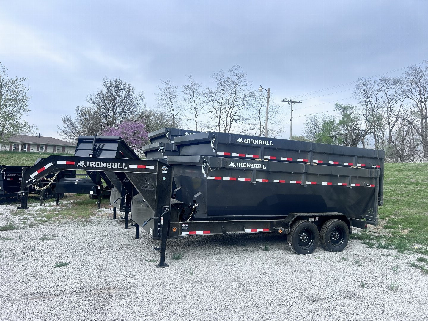 New 2026 IRON BULL 83x16 GOOSENECK ROLL OFF DUMP TRAILER W/ 1 BIN