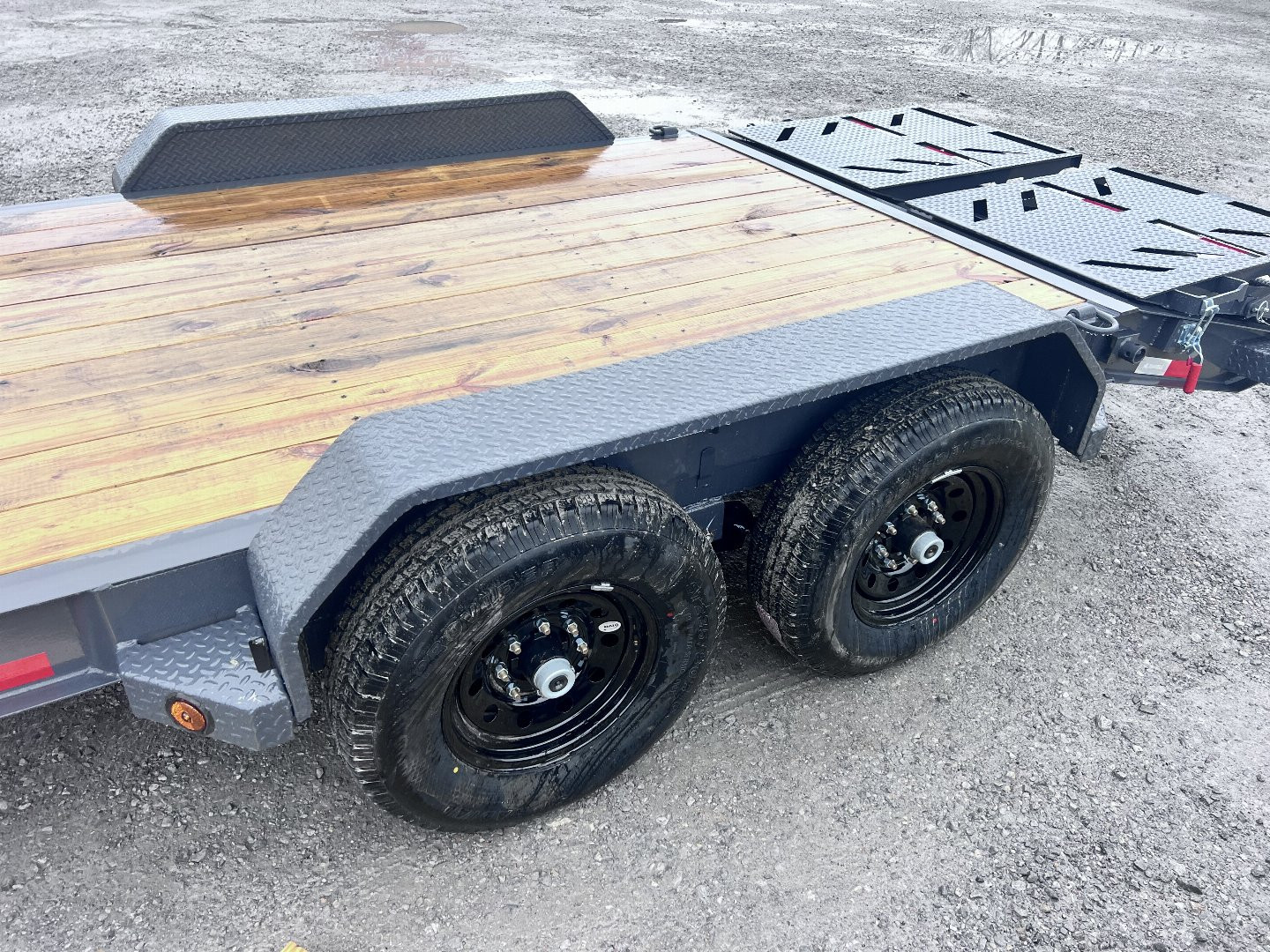 New 2025 IRON BULL 83X18 EQUIPMENT TRAILER W/7K AXLES AND RAMPAGE RAMPS
