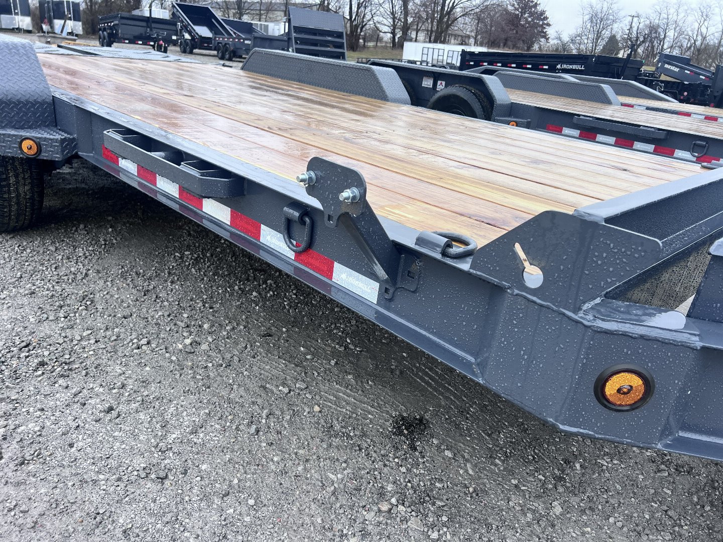 New 2025 IRON BULL 83X18 EQUIPMENT TRAILER W/7K AXLES AND RAMPAGE RAMPS