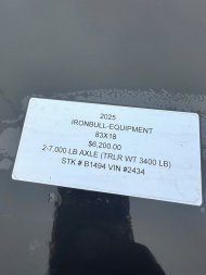 New 2025 IRON BULL 83X18 EQUIPMENT TRAILER W/7K AXLES AND RAMPAGE RAMPS