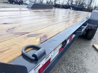 New 2025 IRON BULL 83X18 EQUIPMENT TRAILER W/7K AXLES AND RAMPAGE RAMPS