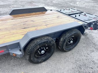 New 2025 IRON BULL 83X18 EQUIPMENT TRAILER W/7K AXLES AND RAMPAGE RAMPS