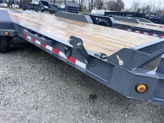 New 2025 IRON BULL 83X18 EQUIPMENT TRAILER W/7K AXLES AND RAMPAGE RAMPS