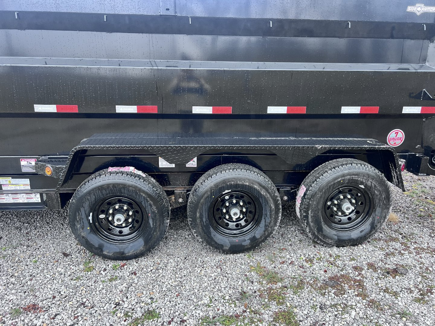 New 2025 IRON BULL 83X16 DUMP TRAILER W/ TRIPLE 7K AXLES AND 48" SIDES