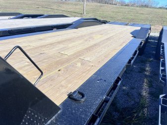 New 2025 IRON BULL 102X28 GOOSENECK EQUIPMENT TRAILER W/ 8K AXLES, 16 PLY TIRES AND DRIVE OVER FENDERS