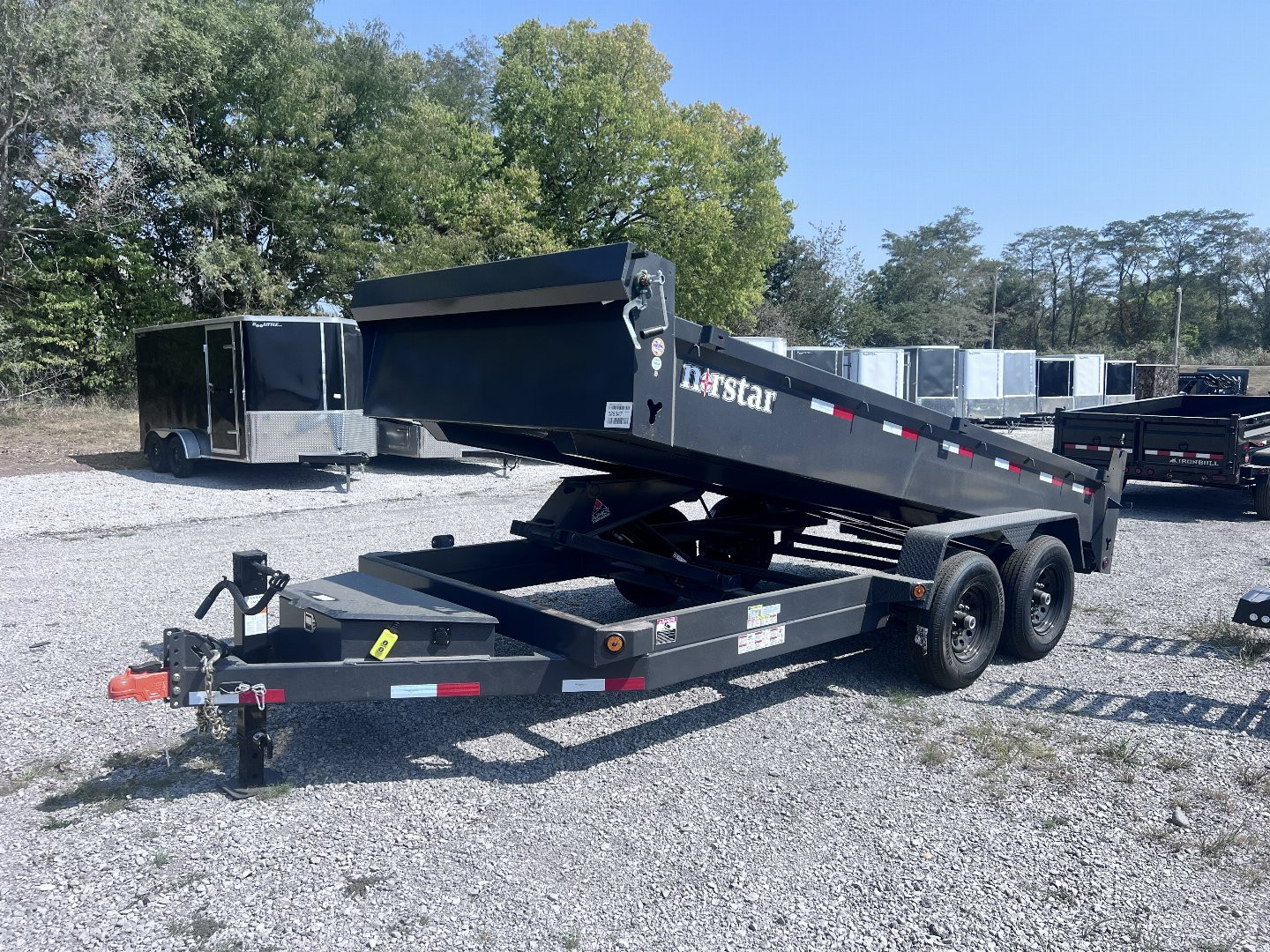 New 2024 IRON BULL 83X14 DUMP TRAILER W/ SCISSOR HOIST