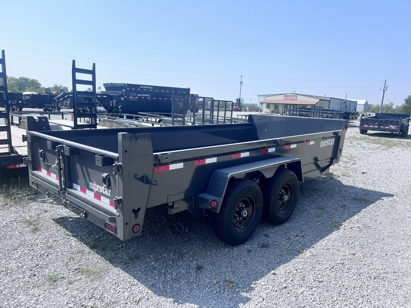 New 2024 IRON BULL 83X14 DUMP TRAILER W/ SCISSOR HOIST