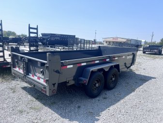 New 2024 IRON BULL 83X14 DUMP TRAILER W/ SCISSOR HOIST