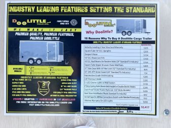 New 2025 DOOLITTLE 7X16X6.5 ENCLOSED CARGO TRAILER