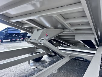 New 2024 IRON BULL 83X14 DUMP TRAILER W/ SCISSOR HOIST AND I-BEAM FRAME
