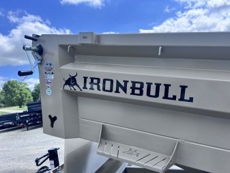 New 2024 IRON BULL 83X14 DUMP TRAILER W/ SCISSOR HOIST AND I-BEAM FRAME