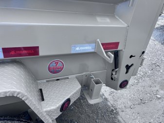 New 2024 IRON BULL 83X14 DUMP TRAILER W/ SCISSOR HOIST AND I-BEAM FRAME