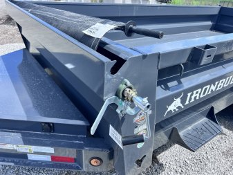 New 2024 IRON BULL 83X16 DUMP TRAILER W/ SCISSOR HOIST