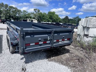New 2024 IRON BULL 83X16 DUMP TRAILER W/ SCISSOR HOIST