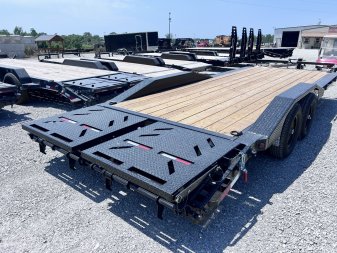 New 2024 IRON BULL 102X22 EQUIPMENT TRAILER W/ DRIVE OVER FENDERS