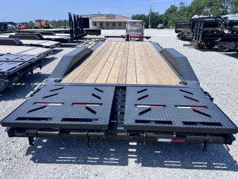 New 2024 IRON BULL 102X22 EQUIPMENT TRAILER W/ DRIVE OVER FENDERS