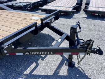 New 2024 IRON BULL 102X22 EQUIPMENT TRAILER W/ DRIVE OVER FENDERS